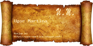 Ugor Martina névjegykártya